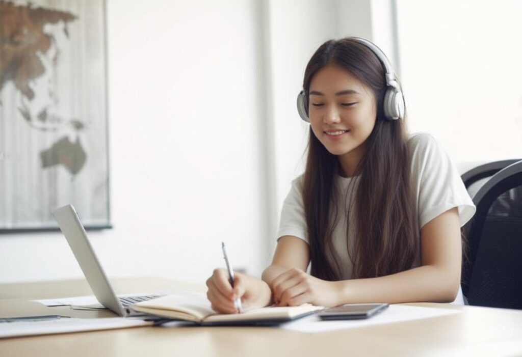 Girl learning